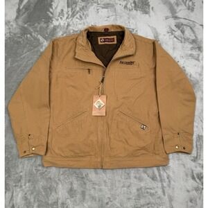 Dri Duck Brookside Work Jacket Mens XL Brown Canvas Chore Coat Detroit 5074 NWT